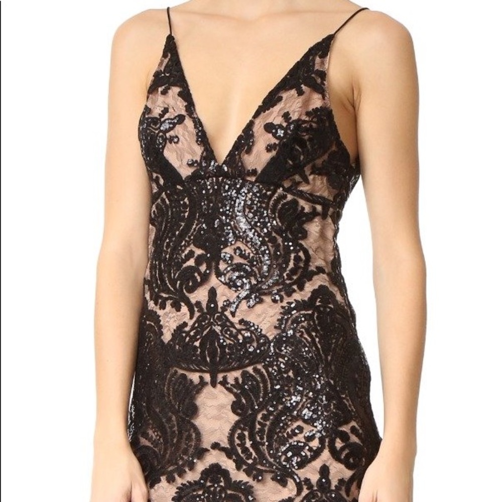Free People Black Night Shimmer Dress